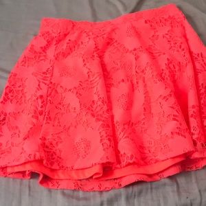 Neon pink skirt